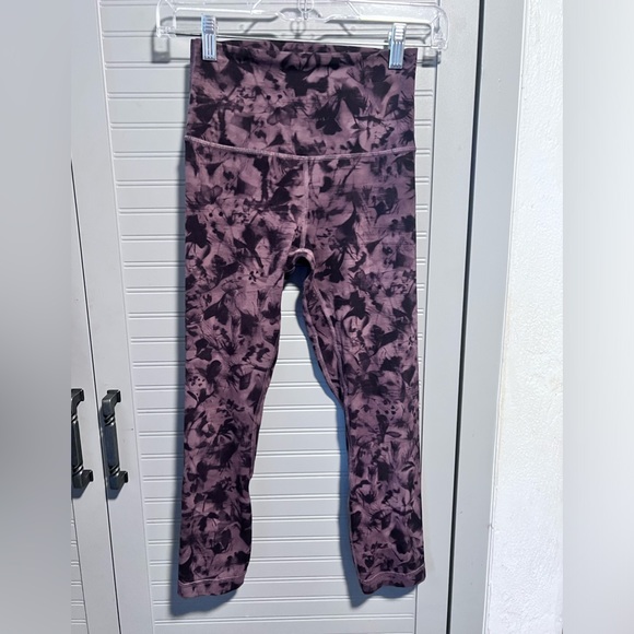Lululemon Align Pant Ii 25" Mini Dusk Floral Antique Bark Black Size 6 NWOT - Picture 7 of 11